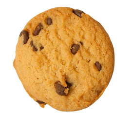chocolate cookie isolated on white background
