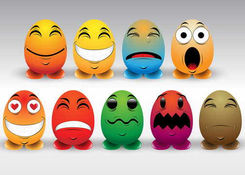 Set of Colorful Emoticons
