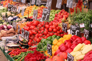 Organic market in Vienna