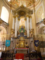 Fototapeta na wymiar Interior of Pilgrimage Church of the Name of Virgin Mary