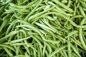fresh green runner beans