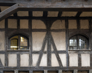 Fototapeta na wymiar facade detail inside Haut-Koenigsbourg Castle