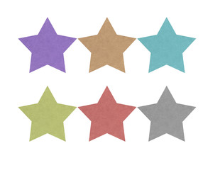 Stars of paper isolated on a white