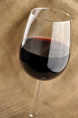 Glass of fine Italian red wine