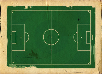 Football pitch gunge style illustration