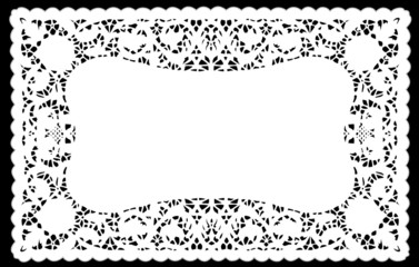 Lace Doily Place Mat, White.