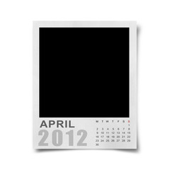 Calendar 2012 on blank photo Background
