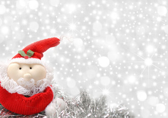 Christmas greeting card santa