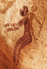 Foto op Plexiglas Beroemde prehistorische rotstekeningen van Tassili N& 39 Ajjer, Algerije © Dmitry Pichugin