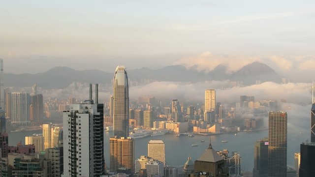 Time lapse Hong Kong skyline