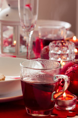 Tea on decorated table