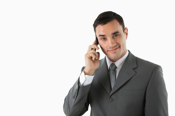 Male professional on the phone