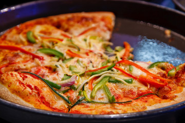 Fresh Deep Dish Pizza with Peppers