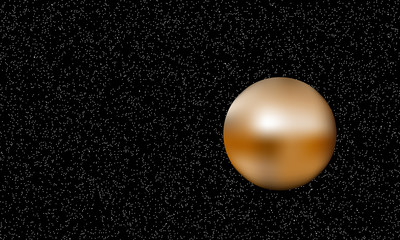 Brown planet in space