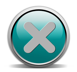 delete, button, turquoise