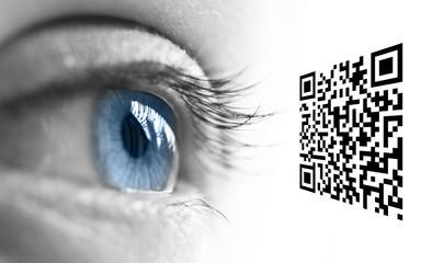 Oeil et code QR