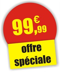 étiquette offre spéciale