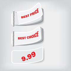 Set of discount labels