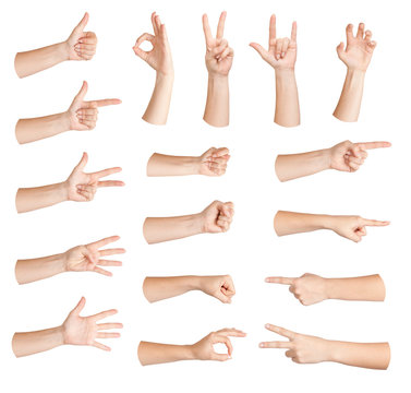 Set of gestures hand