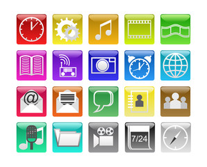 Buttons with icons.