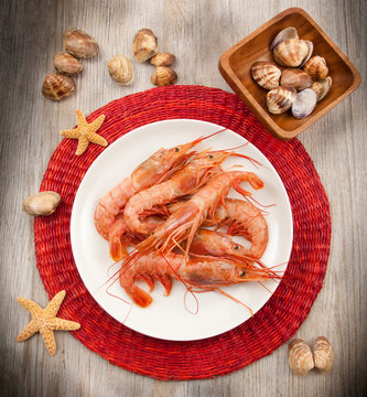 gamberi argentini freschi