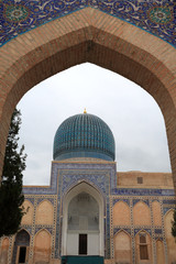 View on Guri Amir mausoleum through arch