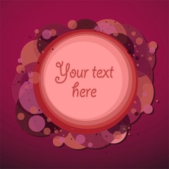 vector abstract frame of circles with the place for text