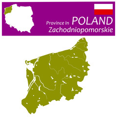 Zachodniopomorskie Województwo Province In Poland - obrazy, fototapety, plakaty
