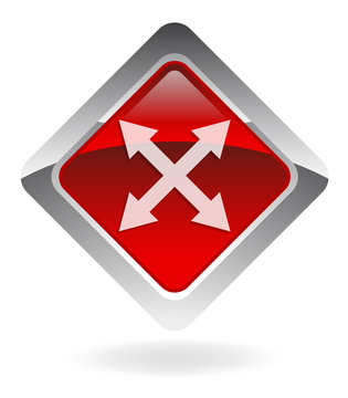 red vector button "navigation"