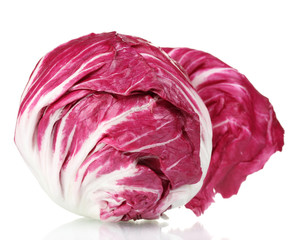 red cabbage isolated on white