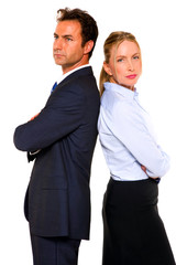 businessman and businesswoman