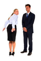 businessman and businesswoman