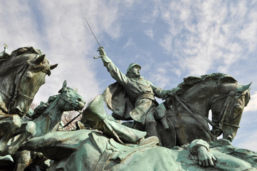 Fototapeta na wymiar Civil War Soldier Statue