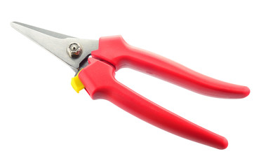 red scissors isolated on white background