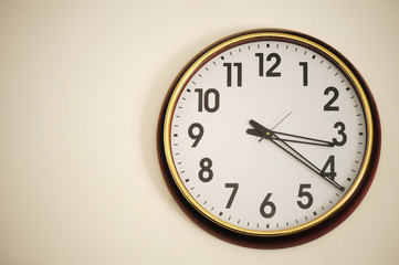 Clock on wall
