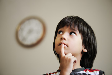Kid and time, concept
