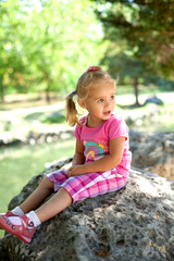 Little girl laughing