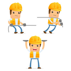 set of funny cartoon builder