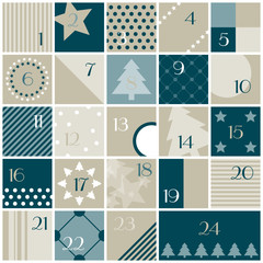 Advent Calendar Brown/Blue