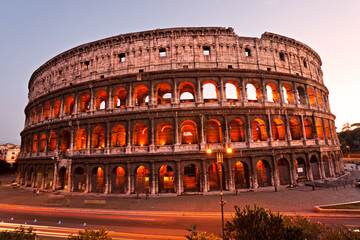 Fototapeta na wymiar The Majestic Coliseum Amphitheater, Rome, Italy.
