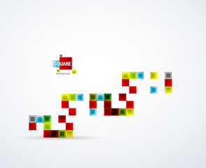 Vector color squares abstract background