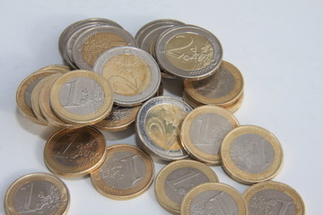 Ein- und Zwei Euromünzen