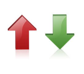 Download and upload icons 3D