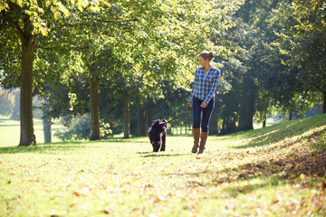 Woman with dog