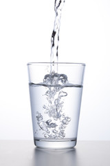 water to a glass