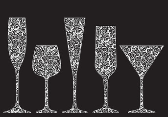 Collection of New Year's glasses