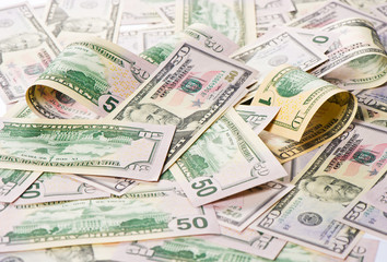 american dollars. money background