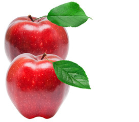 red apple isolated on white background