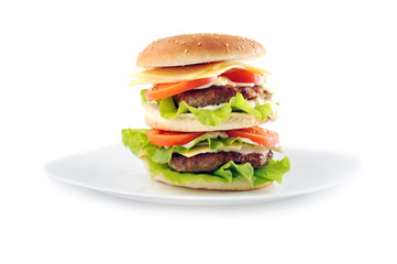 hamburger with cutlet