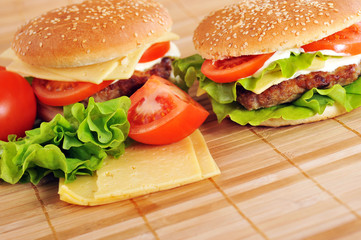 hamburger with cutlet